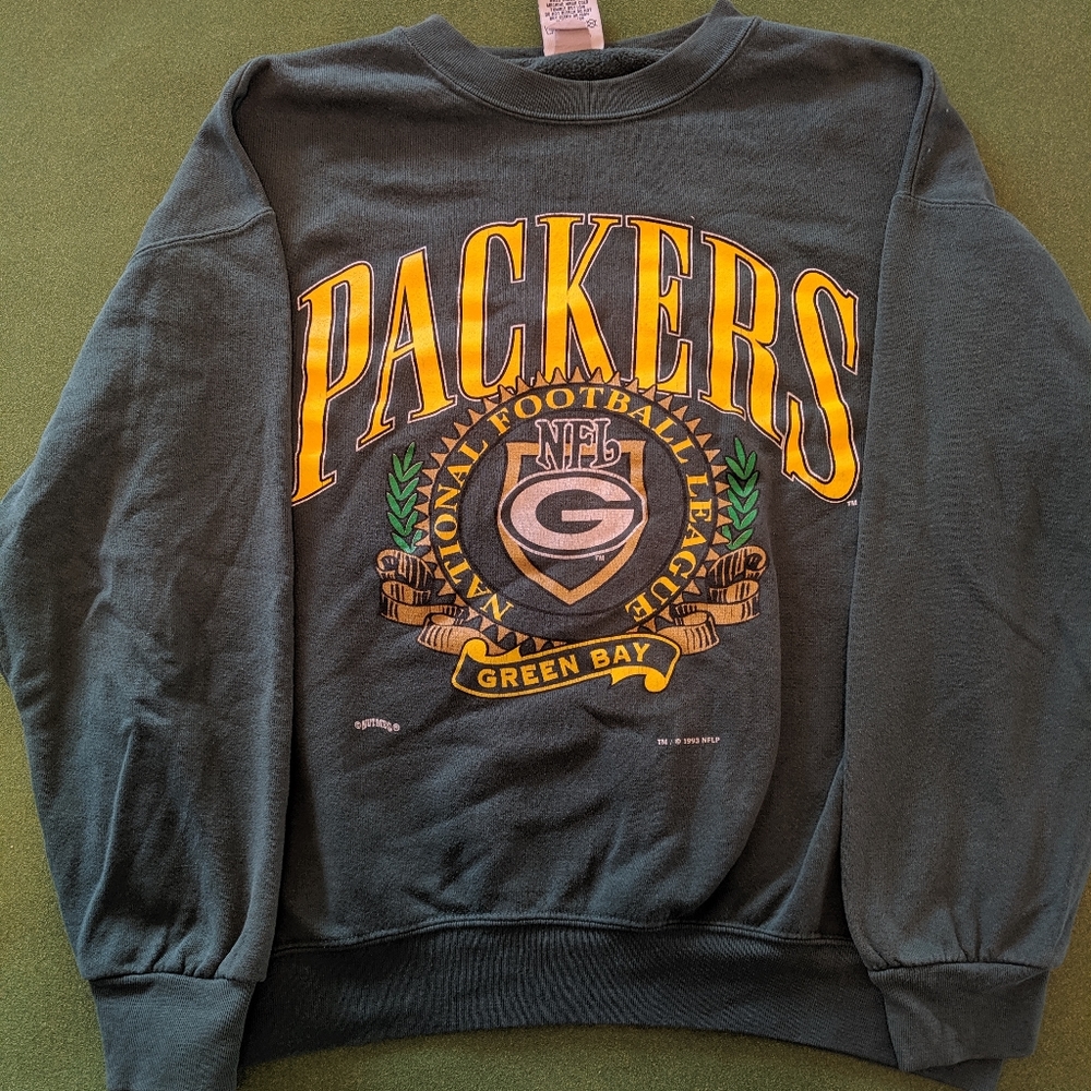 Vintage Nutmeg Green Bay Packers Sweatshirt Large